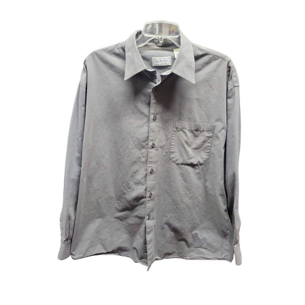 Mens Murano Long Sleeve Dress Shirt Gray